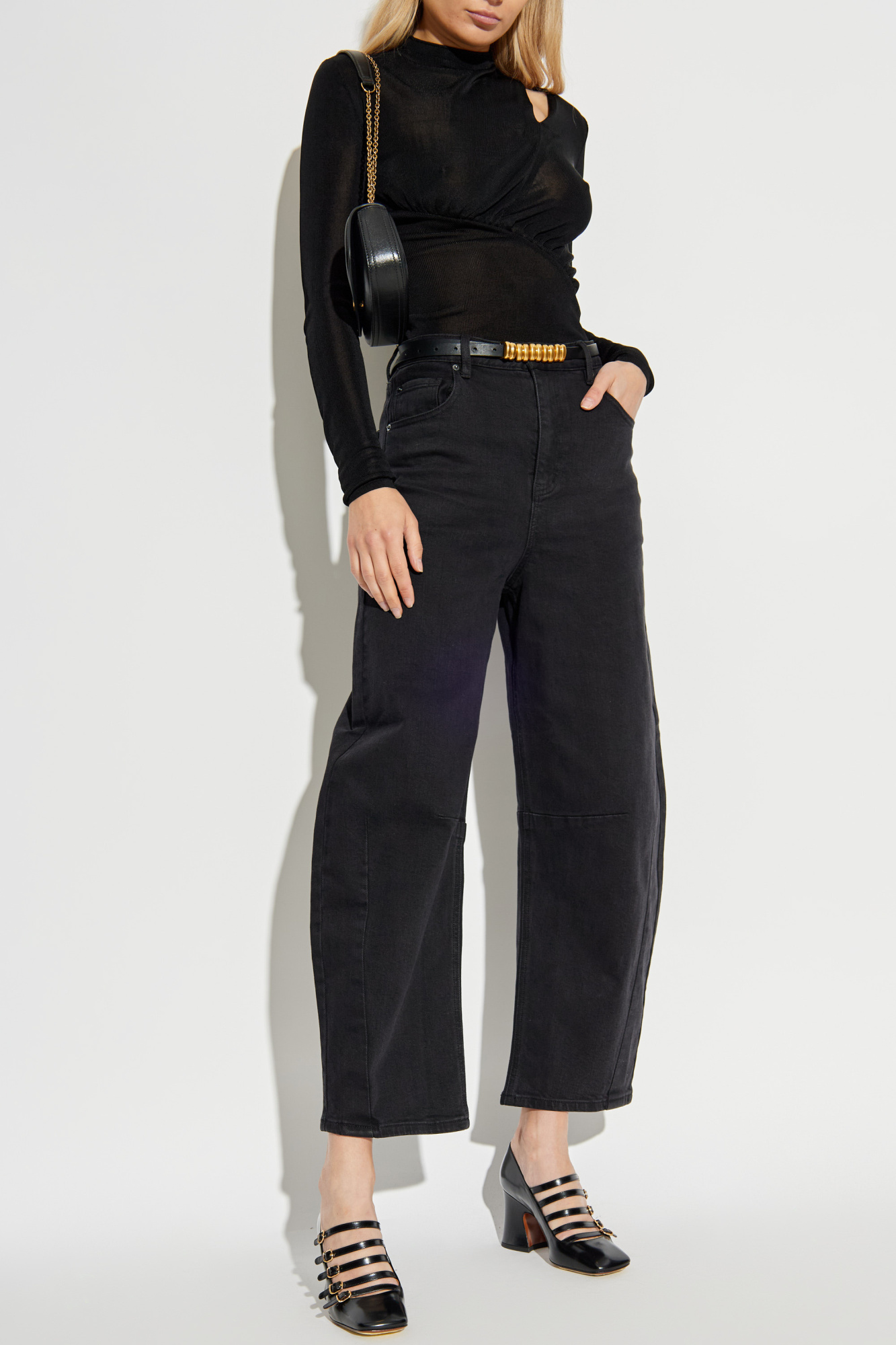 Tシャツ・カットソー SELF PORTRAIT Women Tunic Tops PF25 086T BBLACK Black Black Long-sleeve top Self-Portrait - Vitkac Canada